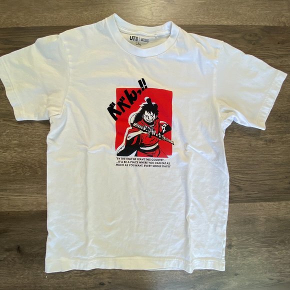 Uniqlo X One Piece Graphic White Tee Sz.XS - Picture 2 of 4